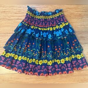 Cara Cara mini skirt ruffle floral cotton
